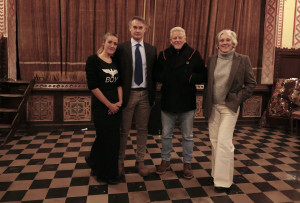 Carolina Migli Bateson, Edoardo Callegari, Jan Fabre e Miet Martens nel Teatro di Grazzano Visconti. Foto di Mirella Verile