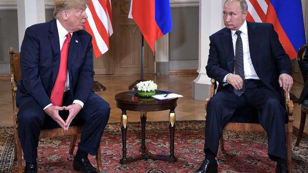 Donald Trump and Vladimir Putin in 2018 in Helsinki