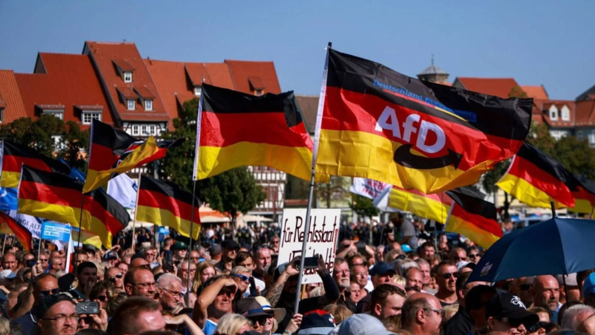 Crisi della democrazia: una manifestazione dell'AfD in Germania est