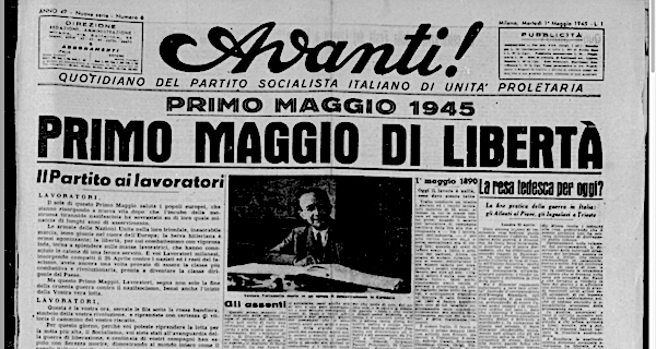 La prima pagina dell'Avanti Lombardi