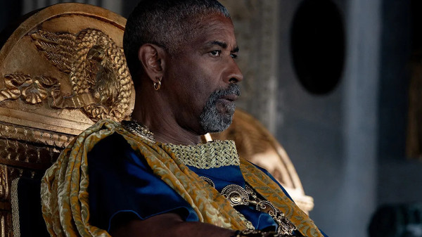 Denzel Washington in una scena de Il gladiatore 2