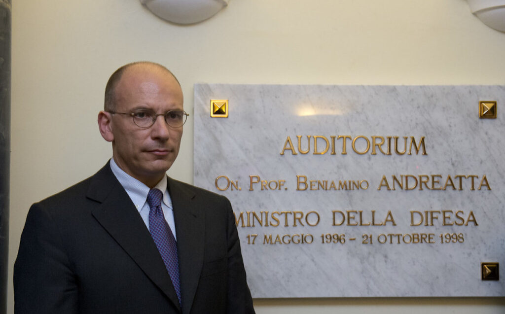 Enrico Letta all'inaugurazione dell'auditorium intitolato a Nino Andreatta - c